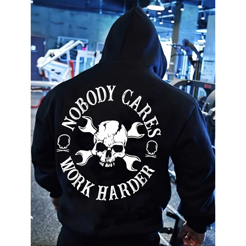 Casual Skull Graphic Hoodie for Men
