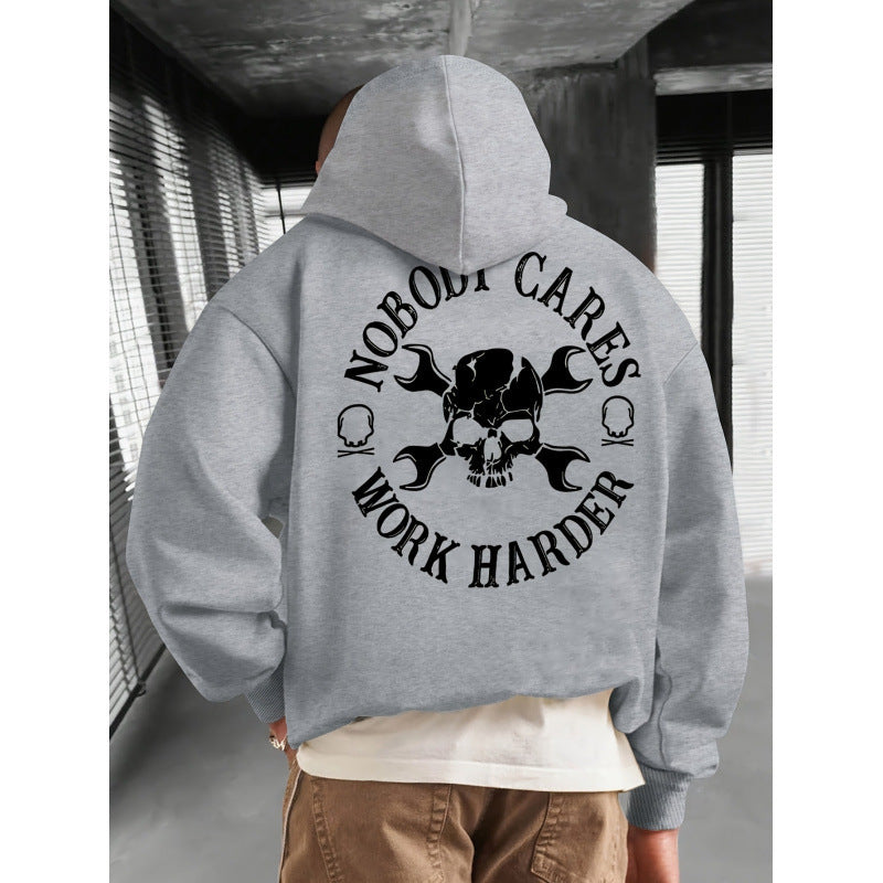 Casual Skull Graphic Hoodie for Men