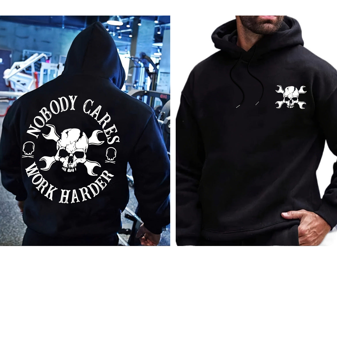 Casual Skull Graphic Hoodie for Men