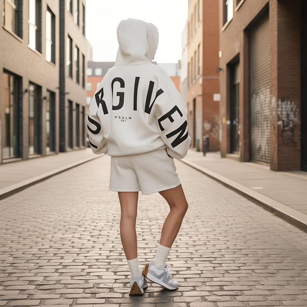 Unisex Loose Fit Letter Print Sweater