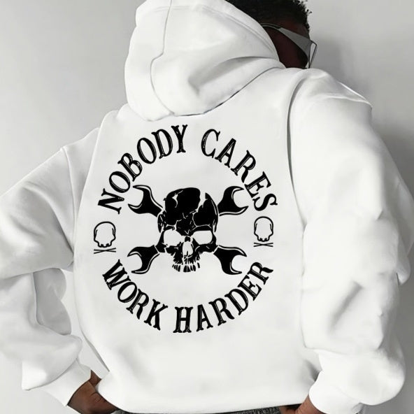 Casual Skull Graphic Hoodie for Men