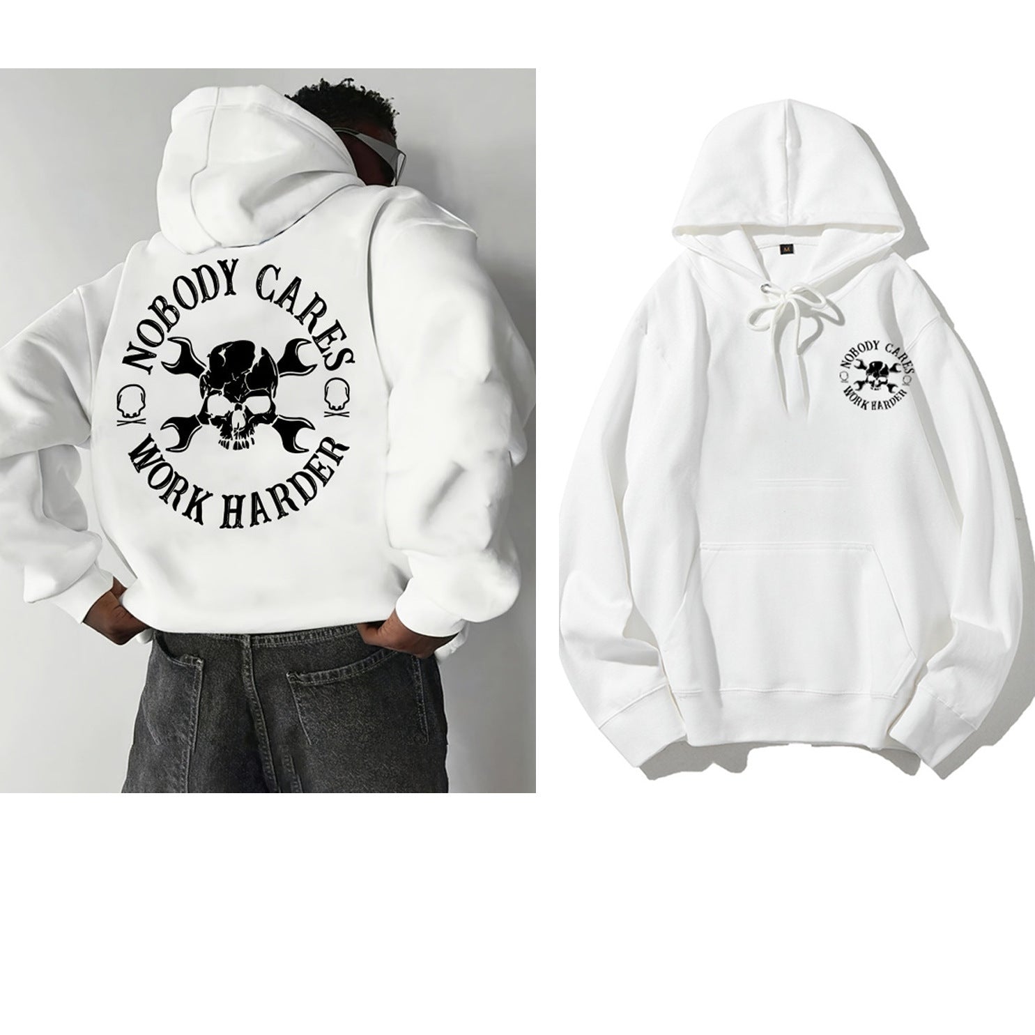 Casual Skull Graphic Hoodie for Men
