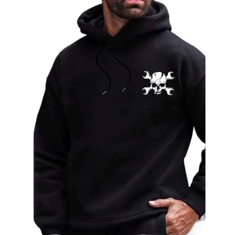 Casual Skull Graphic Hoodie for Men